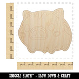 Fun Chibi Wild Boar Pig Swine Unfinished Wood Shape Piece Cutout for DIY Craft Projects - 1/8 Inch Thick - 6.25 Inch Size Sniggle Sloth