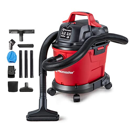 Vacmaster Red Edition VHB305M 1101 Wall Mount Wet Dry Vacuum 3.2 Gallon 2.5 Peak HP Vacmaster