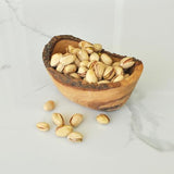 Naturally Med Olive Wood Dipping Bowl - Rustic. Olive wood bowl for dipping oils, condiments, olive bowl, snack bowl, tapas dish. Handcrafted in Naturally Med