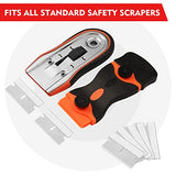 WORKPRO 100-Pack Single Razor Edge Blades, Industrial Scraper Razor Blades, High Carbon Steel One Edge Razor Blades WORKPRO