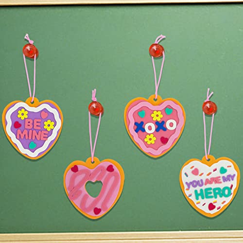 Valentines Day Foam Heart Crafts Kit in Bulk for Kids Classroom Exchange Gifts Party Favor Valentines Day Craft 12Pcs ceiba tree