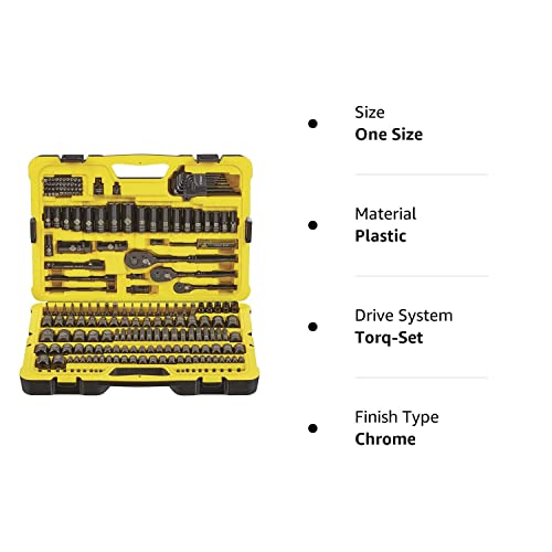 STANLEY Professional Grade Black Chrome NEW Mechanics Tool Set (Socket Set-229 pieces) Stanley