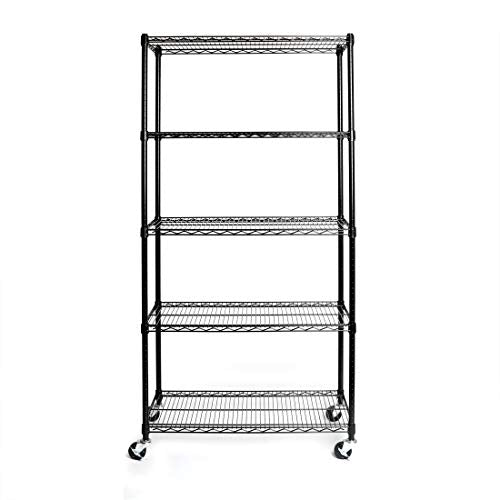 Seville Classics UltraDurable Heavy Duty NSF Solid Steel Wire Rack Storage Unit, Organizer for Garage, Warehouse, Office, Restaurant, Classroom, - WoodArtSupply