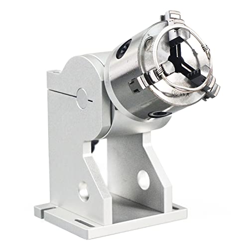 ComMarker 80mm 3 Jaws Rotary Chuck for Laser Marking Machine, Fiber Laser Engraver Attachment, 3 Jaws Rotary Axis Perfect for Jewelry, Rings, ComMarker