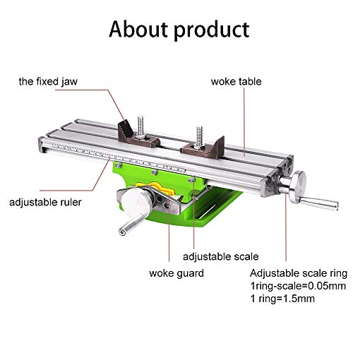 Compound Slide Table, MYSWEETY Worktable Milling Working Cross Table Milling Machine Compound Drilling Slide Table For Bench Drill Adjustme X-Y - WoodArtSupply