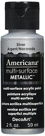 DecoArt Americana Multi-Surface Metallic Paint, 2-Ounce, Silver DecoArt