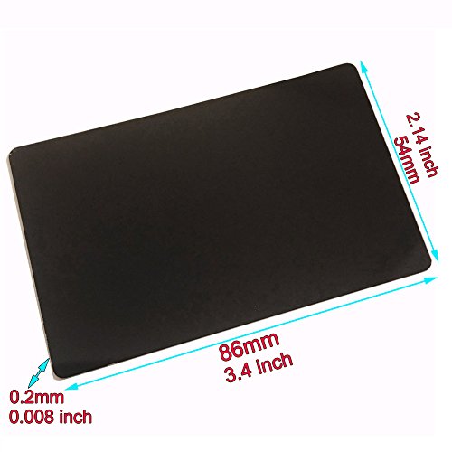 Ebamaz 100PCS Aluminum Alloy Metal Card Plate 3.4 X2.13X0.008 inch for Laser Engrave or UV Print (Black, Blank,Thin) ebamaz