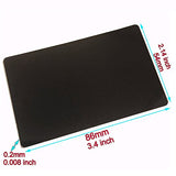 Ebamaz 100PCS Aluminum Alloy Metal Card Plate 3.4 X2.13X0.008 inch for Laser Engrave or UV Print (Black, Blank,Thin) ebamaz