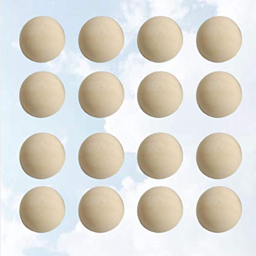 SUPVOX 100pcs Split Wood Balls Unfinished Half Wooden Balls to Paint DIY Christmas Ornament Crafts 15mm SUPVOX