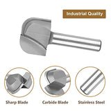 SpeTool 1/4" Shank Bowl & Tray Router Bit 3/4 Cutting Diameter Double Flute Woodworking Milling Cutter Tool SpeTool
