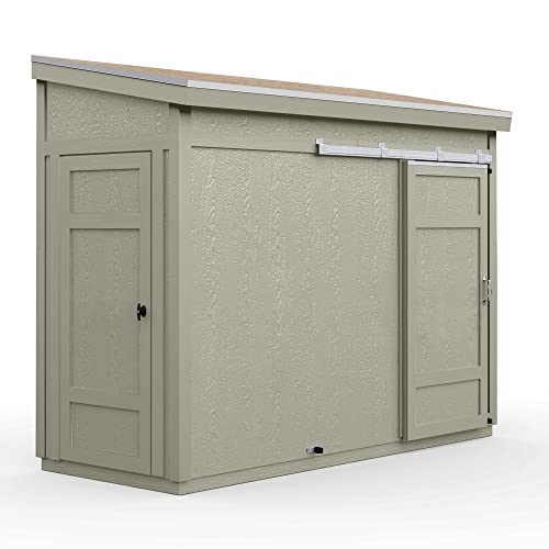 Handy Home Products Cambria 10x4 Outdoor Wood Storage Shed with Full Floor System