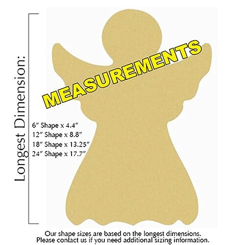 Christmas Angel Unfinished Cutout, Christmas Shape, Wooden Shape, Paintable DIY Craft, Build-A-Cross