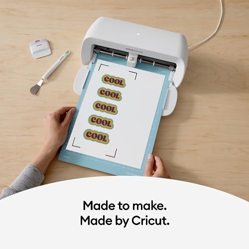 Cricut Printable Vinyl - US Letter Size (12 Ct), Printable Vinyl for Stickers, Labels, Vinyl Paper for Inkjet Printer, Compatible with Cricut Maker, Cricut