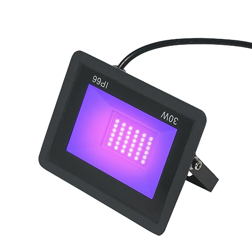 UV Light for Resin Curing 3D 30W Printer Curing Lamp Kit for SLA/DLP/LCD 3D Printing 395-405nm Efficient IP66 Waterproof Flood Light with 36pcs Black coospider-repta