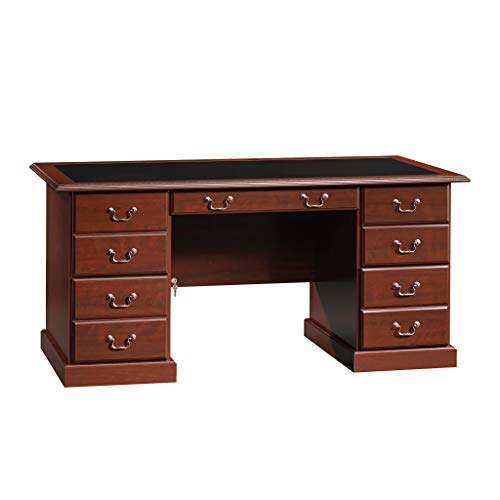 Sauder Heritage Hill Executive Desk, Classic Cherry Finish - WoodArtSupply