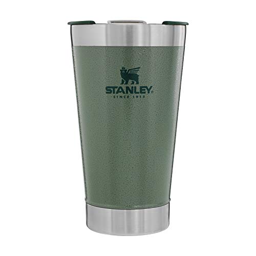 Stanley Classic Stay Chill Vacuum Insulated Pint Tumbler, 16oz Stainless Steel Beer Mug with Built-in Bottle Opener, Double Wall Rugged Metal - WoodArtSupply