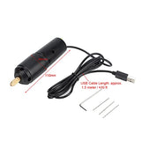 Mini Electric Hand Drill, DC 5V Portable Mini Electric Hand Drill Tool Small Electric Drills Handheld Micro USB Drill with 3pc Bits, 0.7-1.3mm Collet Estink