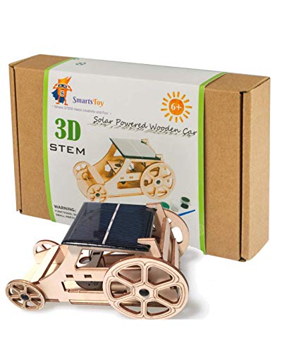 Wooden Solar Model Cars to Build for Kids 9-12, Educational Science Kits for Kids Age 12-14, Gifts for 10+ Year Old Boys Girls, Science Experiments