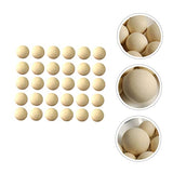 Gogogmee 120 PCS Wooden Beads Ornament Crafts Garland Bead Wood Blocks for Crafts Unfinished paintable Wooden Round Wood Balls gnome Nose Wooden Gogogmee