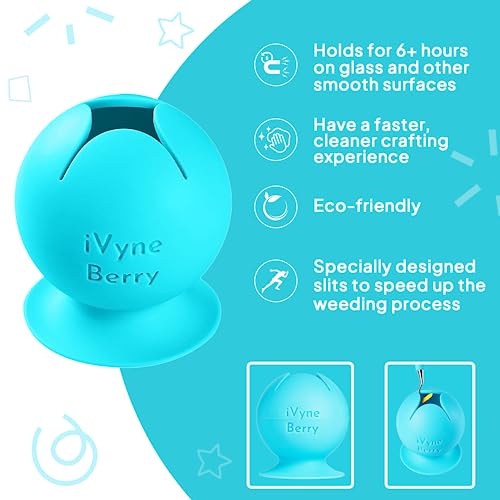 iVyne Berry and Silicone Weeding Tools for Vinyl, Suction Vinyl Weeding  Scrap Collector Holder, Craft Tweezer, Weeder, Vinyl Weeding Tool Kit for