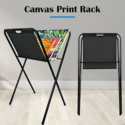 Falling in Art Canvas Print Rack, Display Rack for Posters, Holds Artwork, Prints, Panels, Canvas Art for Shows & Storage - WoodArtSupply