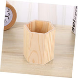 SEWACC 8 pcs Hexagon Compartments Organizers Multi Planter Toothbrush Color Holder Tube Wood Unpainted Unfinished Bedroom DIY Stand Stationery Crafts SEWACC