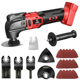 Cordless Oscillating Tool Compatible with Milwaukee 18V Battery, Brushless-Motor Tool with Auxiliary Handle, Oscillating Multi-Tool for Scraping, Cerycose