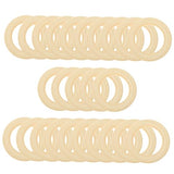 Anneome 25pcs Handmade Wooden Ring Unpainted Wooden Rings Wooden Ring Crafts Lant Hanger Pendant DIY Painting Wood Rings Necklace Hand Jewelry Wooden Anneome