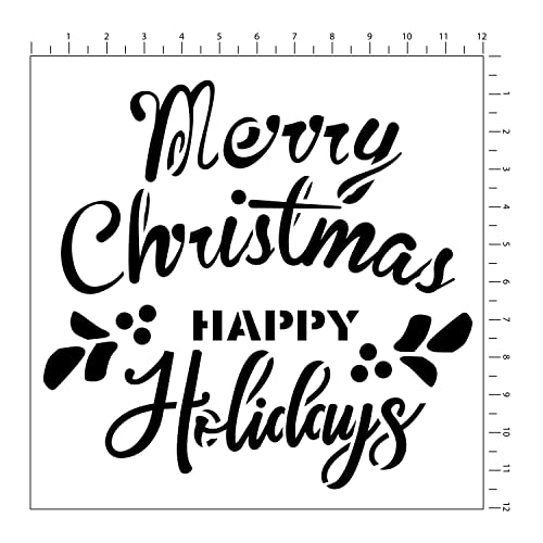 Holidays Stencils by Craft Smart®, 12”; x 12”; - WoodArtSupply