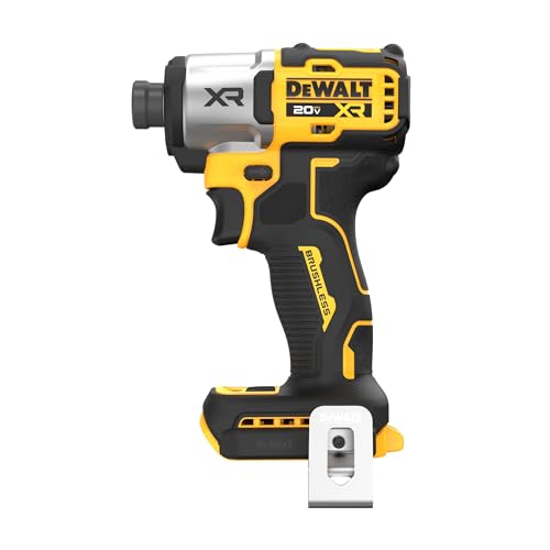 DEWALT 20V MAX XR Impact Driver, Brushless, 1/4", 3-Speed, Bare Tool Only (DCF845B), Yellow, Black DEWALT