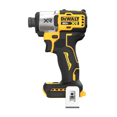 DEWALT 20V MAX XR Impact Driver, Brushless, 1/4", 3-Speed, Bare Tool Only (DCF845B), Yellow, Black - WoodArtSupply