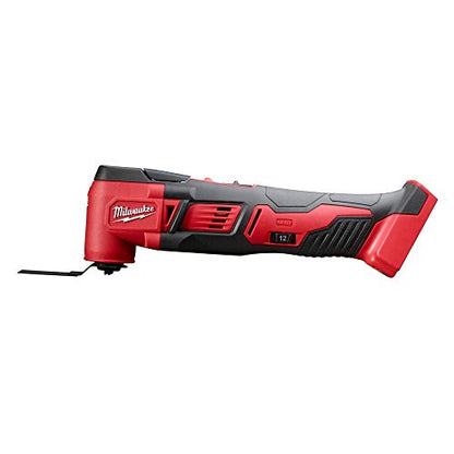 Milwaukee 2626-20 M18 18V Lithium Ion Cordless 18,000 OPM Orbiting Multi Tool with Woodcutting Blades and Sanding Pad with Sheets Included (Battery