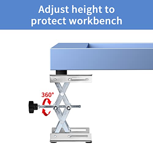 Lifancy 4 Pack Laser Engraver Lab Jack, 4" x 4" Stainless Steel Scissor Lift, Table Jack with Adjustable Height 50-155mm, Max Support Weight 11lbs, - WoodArtSupply