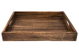 GoCraft Handmade Classic Wooden Tray Large Size | Serveware Kitchen Accessories Tray - 16.5" GoCraft