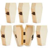 Bright Creations 6 Pack Unfinished Halloween Coffin Box with Hinged Lids for DIY Crafts (4 x 6 x 2 in) Bright Creations