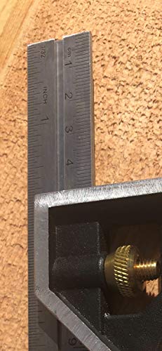 Swanson Tool Co TC130 6 inch Combo Square with Stainless Steel Rule, Cast Zinc Body with Bubble Vial, and Brass Bolt Swanson Tool Co., Inc