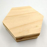 SUPVOX 25Pcs/Pack Wooden Hexagon Shape Slices Blank Wooden Cutouts Pieces DIY Decorative Wood Slices for Party Home Wedding Decoration SUPVOX