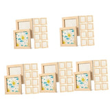 50 Pcs Photo Frame Unfinished Wood Frames Wood Panels for Crafts Small Picture Frames DIY Picture Ornaments Dried Flower Frames Plant kit Kids Decor COHEALI