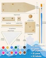 Jenaai 10 Pcs DIY Wooden Boat Kits Wooden Sailboat to Paint Decorate Unfinished Wood Blank Craft Model Boat Toy Sailboat Building Activities for Kids Jenaai