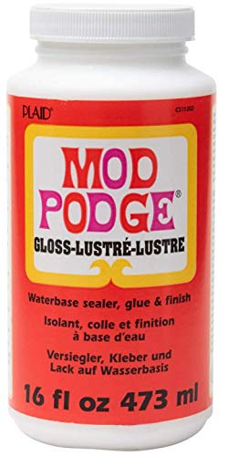 Decoupage Kit | Set 16oz Bottles of Mod Podge Waterbase Sealer/Glue/Finish (Matte + Gloss Finish) | 3pk Foam Brush Set Art Supplies