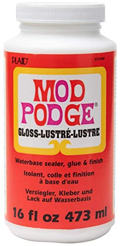 Decoupage Kit | Set 16oz Bottles of Mod Podge Waterbase Sealer/Glue/Finish (Matte + Gloss Finish) | 3pk Foam Brush Set