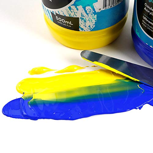 MONT MARTE Signature Acrylic Color Paint Set, 12 x 16.9oz (500ml), Semi-Matte Finish, 12 Colors, Suitable for Canvas, Wood, Fabric, Leather, MONT MARTE