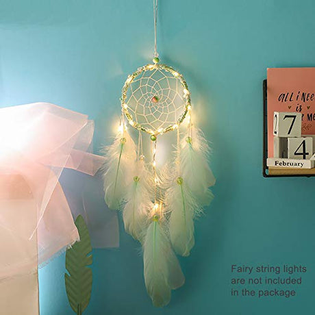 FANDOL DIY Dream Catcher Making Kit, Macrame Dream Catcher Craft Supplies for Kids Bedroom Wall Decor Nursery Baby Room Hanging Wedding Ornaments FANDOL
