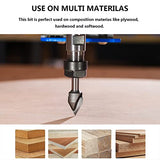 SpeTool 45 Degree V Groove Router Bit Carbide Tip V Bit with 1/4 Shank 1/2 Inch Cutting Diameter CNC Woodworking Engraving Carving Bits SpeTool