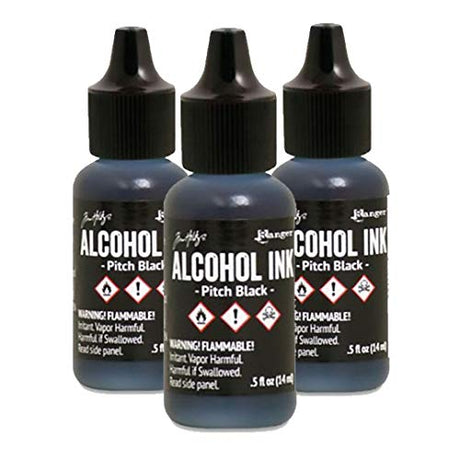 Tim Holtz - Alcohol Ink Pitch Black - 3 Pack Bundle Purple Turtle Bundles