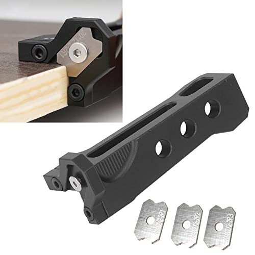Woodworking Edge Trimmer, 3 Blades Chamfer Plane Edge Plane Edge Banding Trimmer Veneer Edge Trimmer Edge Chamfer Burr Scraper for Woodworking Edge VBESTLIFE