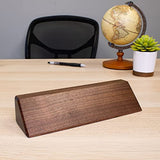 ExcelMark Blank Wood Desk Nameplate - 2" x 8" (Walnut) ExcelMark