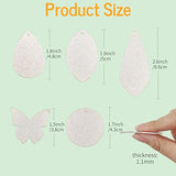 SHUANGART 60 Pcs Sublimation Blank Sparkly Faux Leather Earrings Making Kit, Double Sided Superfine Glitter Leather Earrings with Sublimation Paper SHUANGART