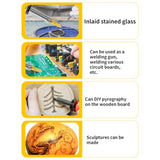 7 Pcs Wood Burning Kit Electric Pyrography Pen Variable Temperature Wood Leather Burning Soldering Iron with 5pcs Different Tips (US 110V) Walfront