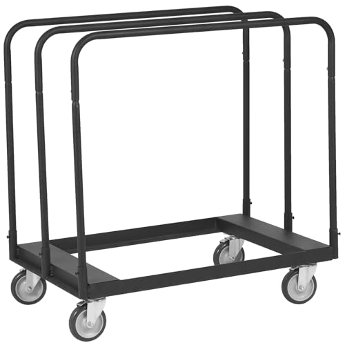 VEVOR Steel Panel Truck, 1500 LBS Panel Dolly Cart with 5" Swivel Casters and 36.02" x 24.02" Deck, Heavy-Duty Drywall Sheet Cart, Handling Wall - WoodArtSupply